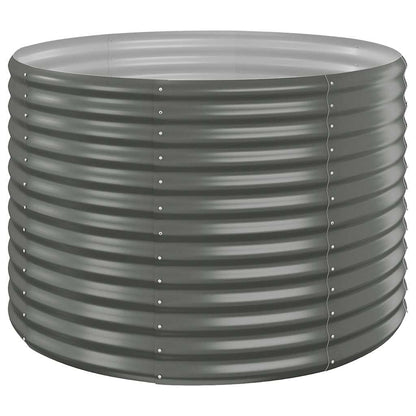 vidaXL Carré potager en acier galvanisé 100x100x68 cm Gris