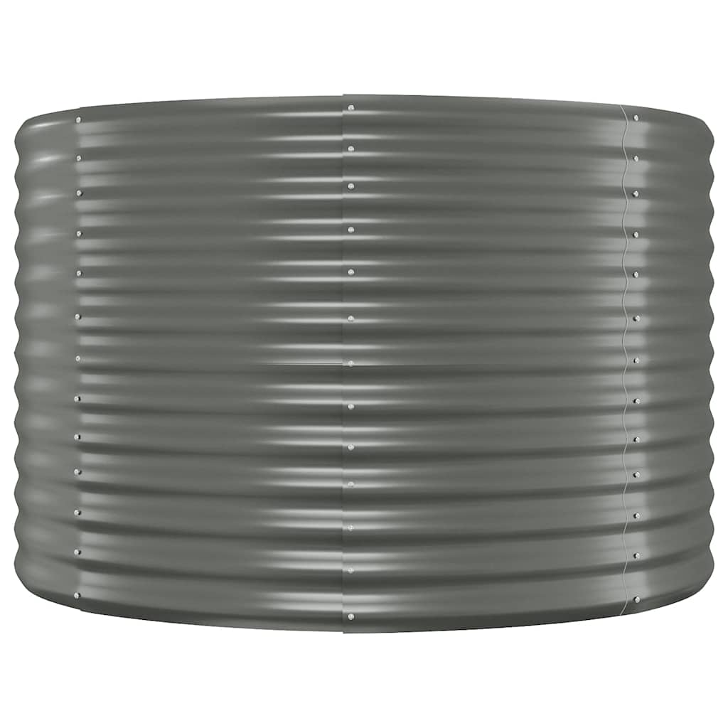 vidaXL Carré potager en acier galvanisé 100x100x68 cm Gris
