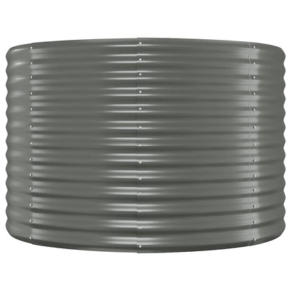 vidaXL Carré potager en acier galvanisé 100x100x68 cm Gris