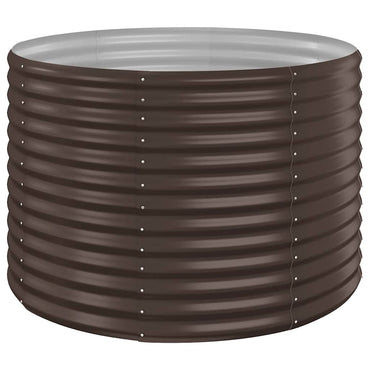 vidaXL Carré potager Acier galvanisé 100x100x68 cm Marron