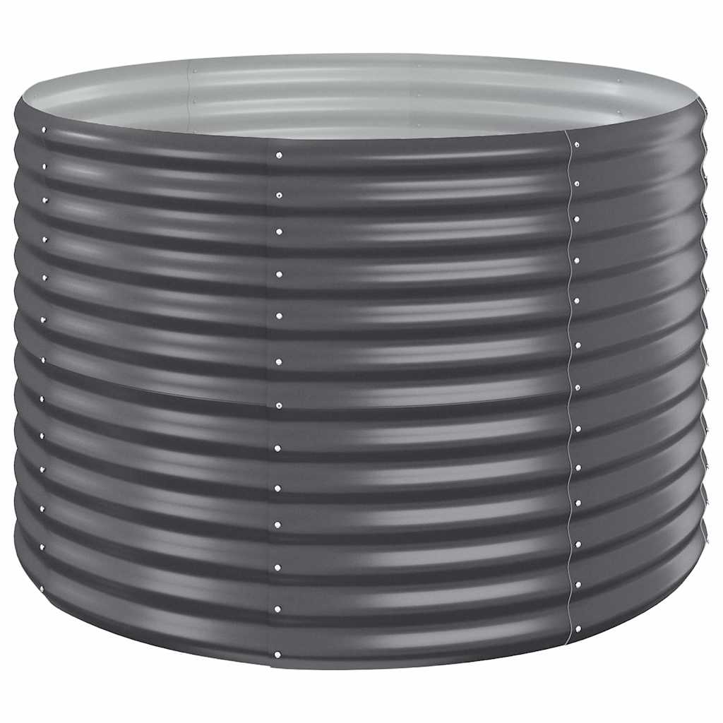 vidaXL Carré potager en acier galvanisé 100x100x68 cm anthracite