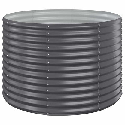 vidaXL Carré potager en acier galvanisé 100x100x68 cm anthracite