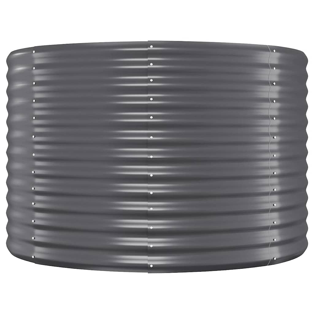 vidaXL Carré potager en acier galvanisé 100x100x68 cm anthracite