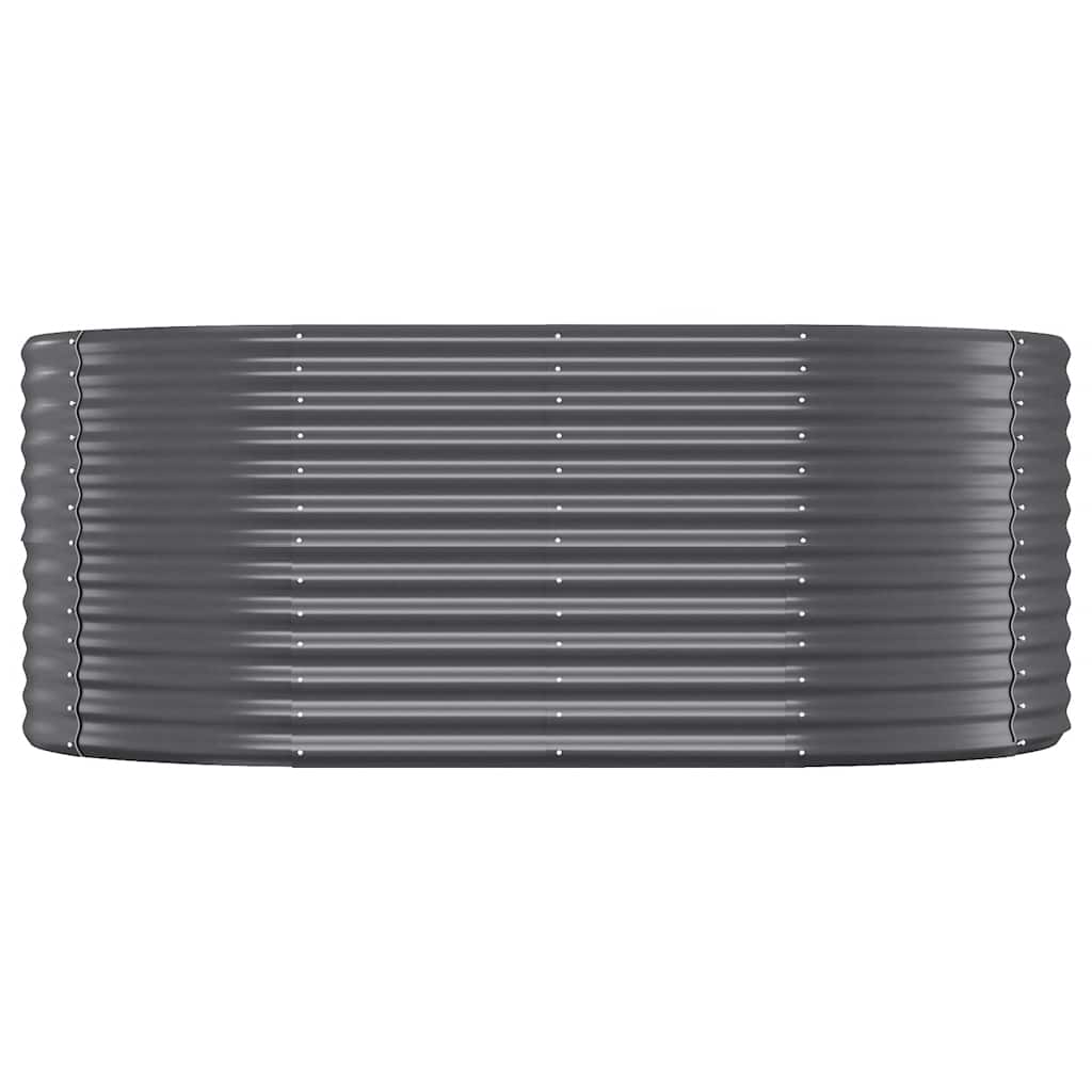 vidaXL Carré potager en acier galvanisé 175x100x68 cm anthracite