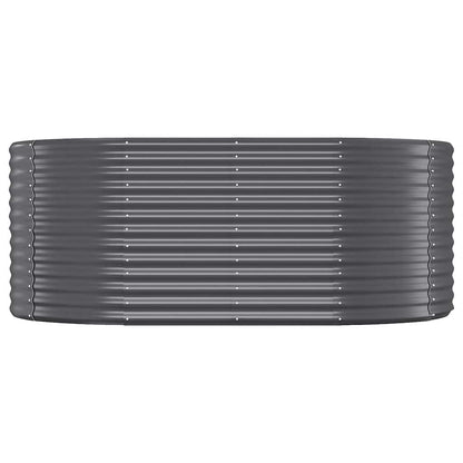 vidaXL Carré potager en acier galvanisé 175x100x68 cm anthracite