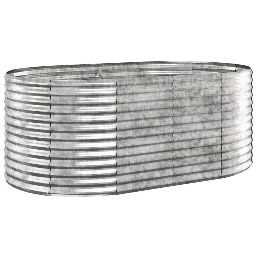 vidaXL Carré potager en acier galvanisé 175x100x68 cm Argenté