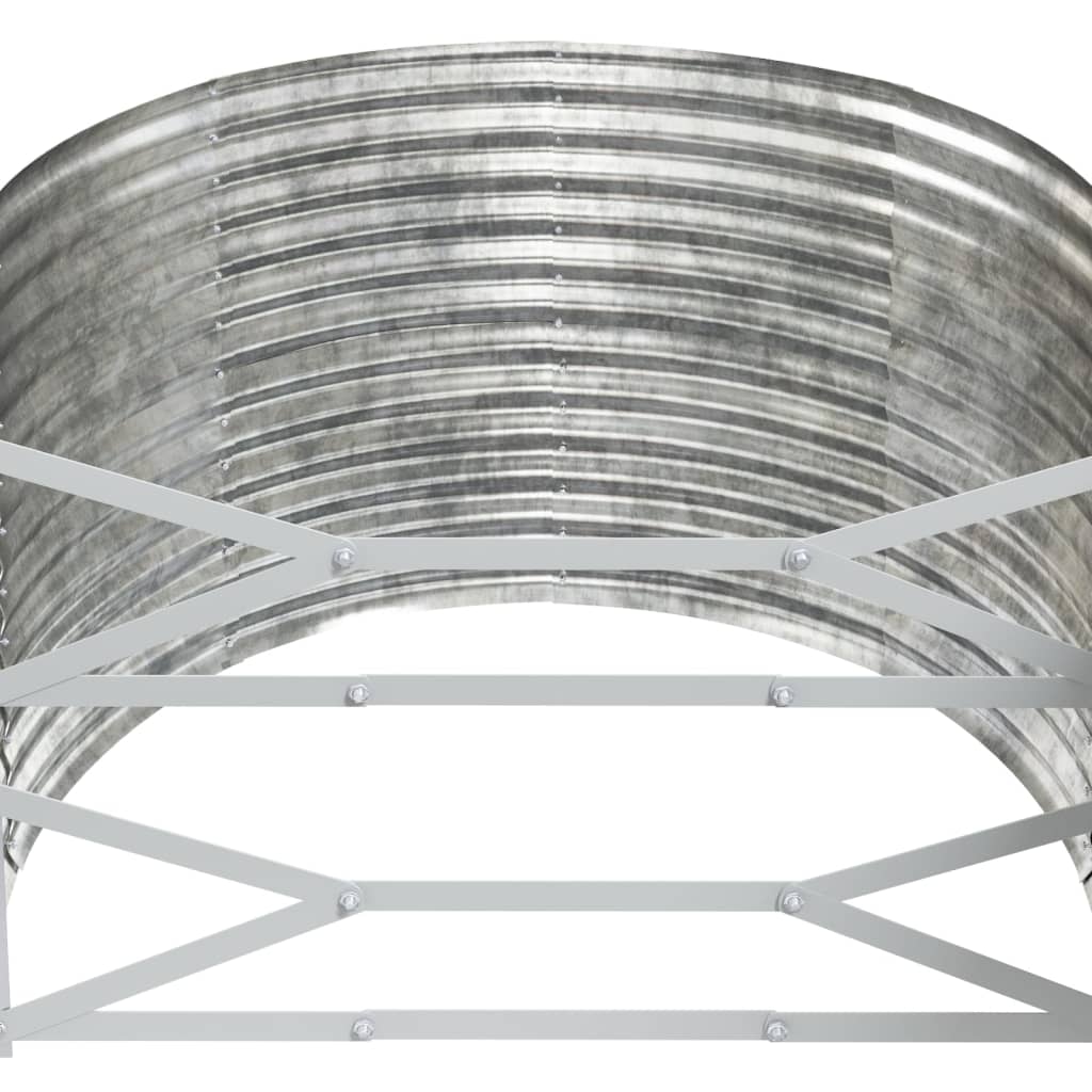 vidaXL Carré potager en acier galvanisé 175x100x68 cm Argenté