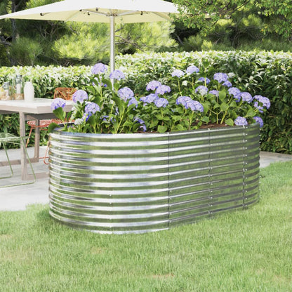 vidaXL Carré potager en acier galvanisé 175x100x68 cm Argenté