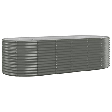 vidaXL Jardinière surélevée en acier galvanisé 249x100x68 cm Gris