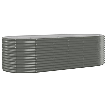 vidaXL Jardinière surélevée en acier galvanisé 249x100x68 cm Gris