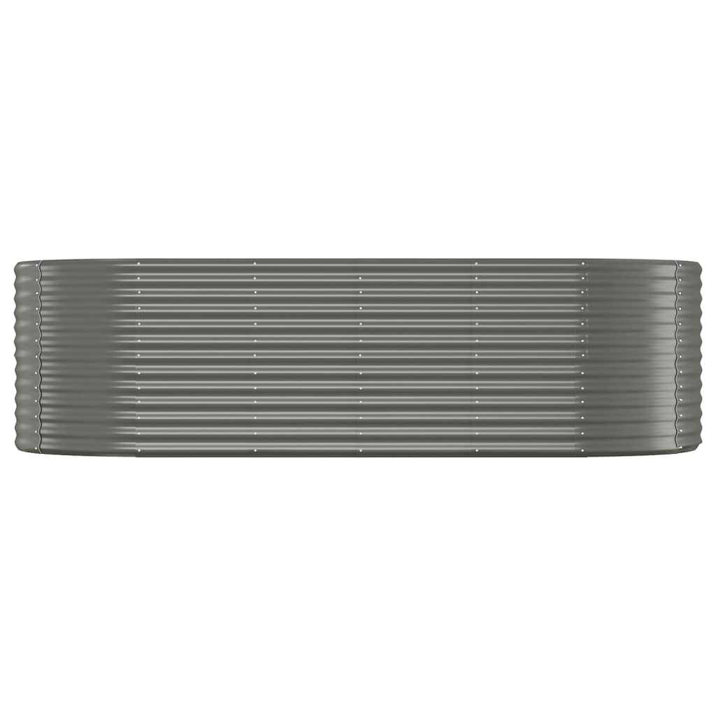 vidaXL Jardinière surélevée en acier galvanisé 249x100x68 cm Gris
