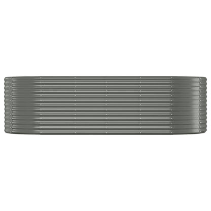 vidaXL Jardinière surélevée en acier galvanisé 249x100x68 cm Gris