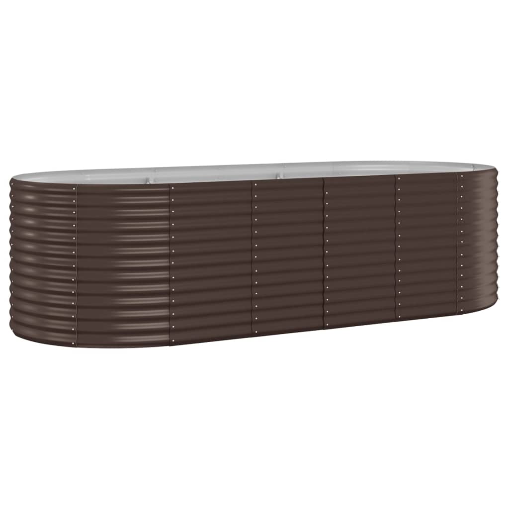 vidaXL Jardinière surélevée en acier galvanisé 249x100x68 cm Marron