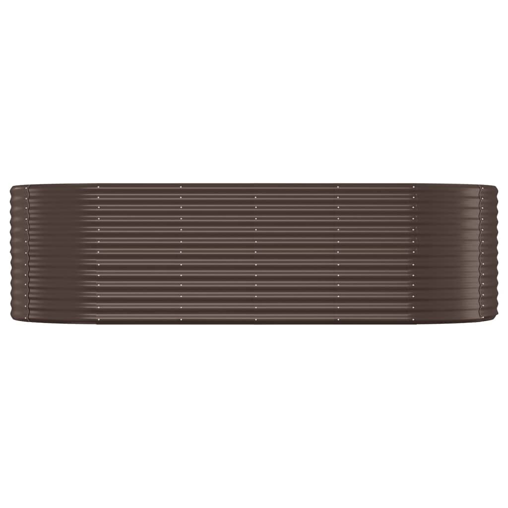 vidaXL Jardinière surélevée en acier galvanisé 249x100x68 cm Marron