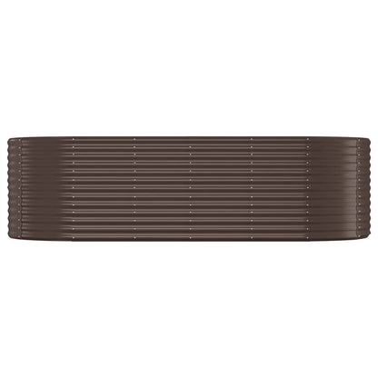 vidaXL Jardinière surélevée en acier galvanisé 249x100x68 cm Marron