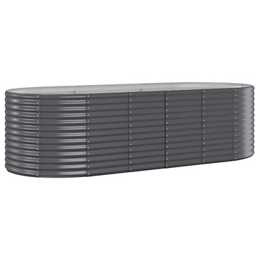 vidaXL Carré potager en acier galvanisé 249x100x68 cm Anthracite