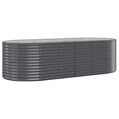 vidaXL Carré potager en acier galvanisé 249x100x68 cm Anthracite
