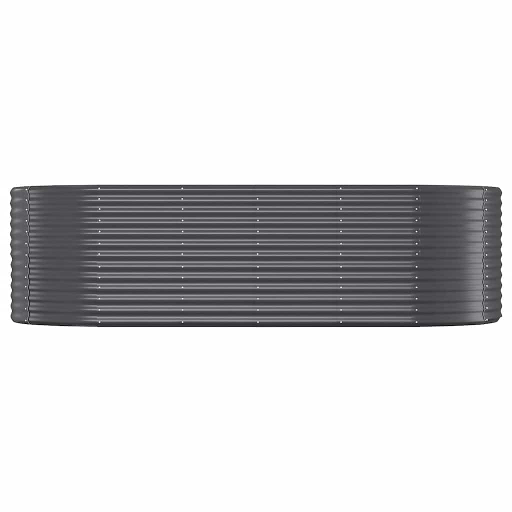 vidaXL Carré potager en acier galvanisé 249x100x68 cm Anthracite