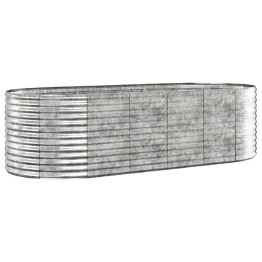 vidaXL Carré potager en acier galvanisé 249x100x68 cm Argenté