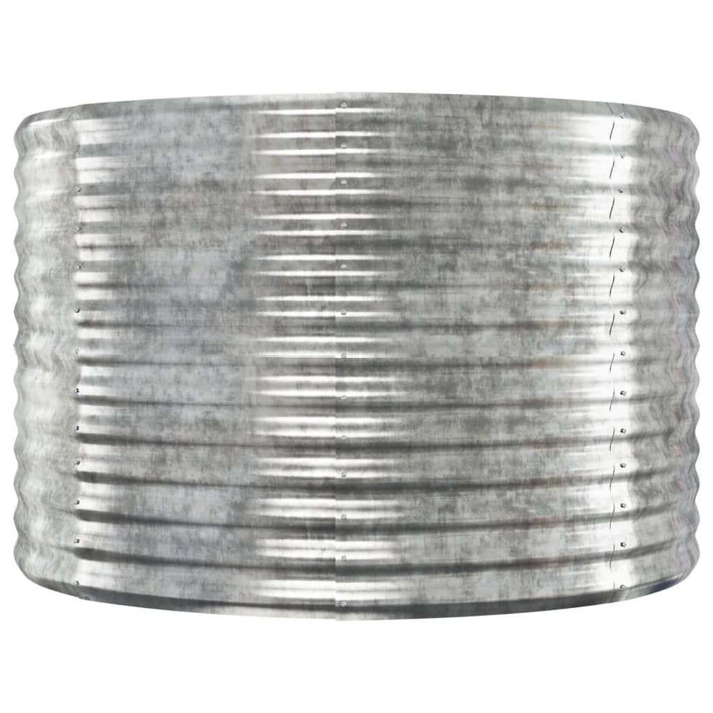 vidaXL Carré potager en acier galvanisé 249x100x68 cm Argenté