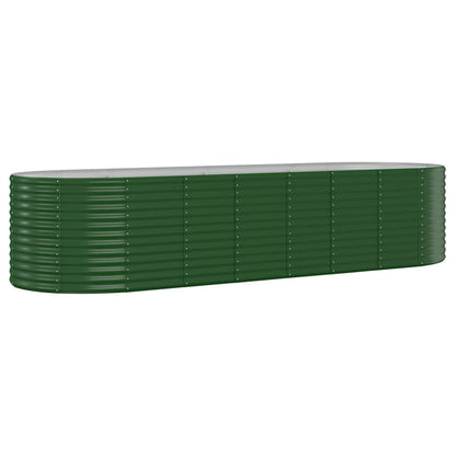 vidaXL Carré potager en acier galvanisé 322x100x68 cm Vert