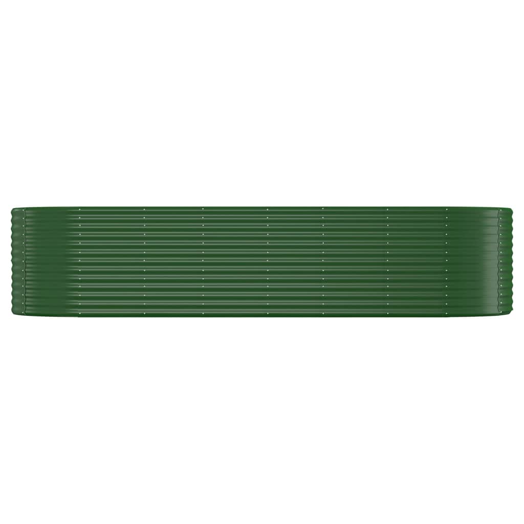 vidaXL Carré potager en acier galvanisé 322x100x68 cm Vert