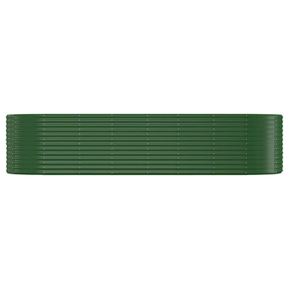 vidaXL Carré potager en acier galvanisé 322x100x68 cm Vert