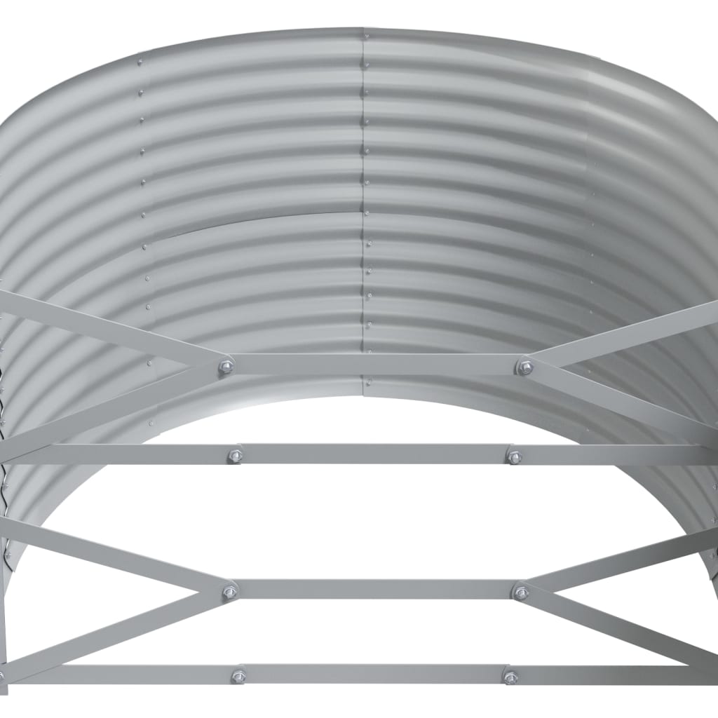 vidaXL Carré potager en acier galvanisé 322x100x68 cm Vert
