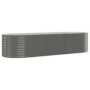 vidaXL Carré potager en acier galvanisé 322x100x68 cm Gris