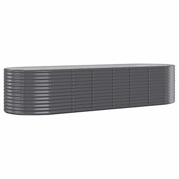 vidaXL Carré potager en acier galvanisé 322x100x68 cm anthracite