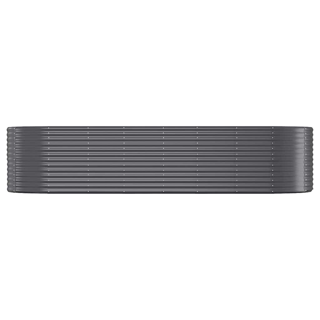 vidaXL Carré potager en acier galvanisé 322x100x68 cm anthracite