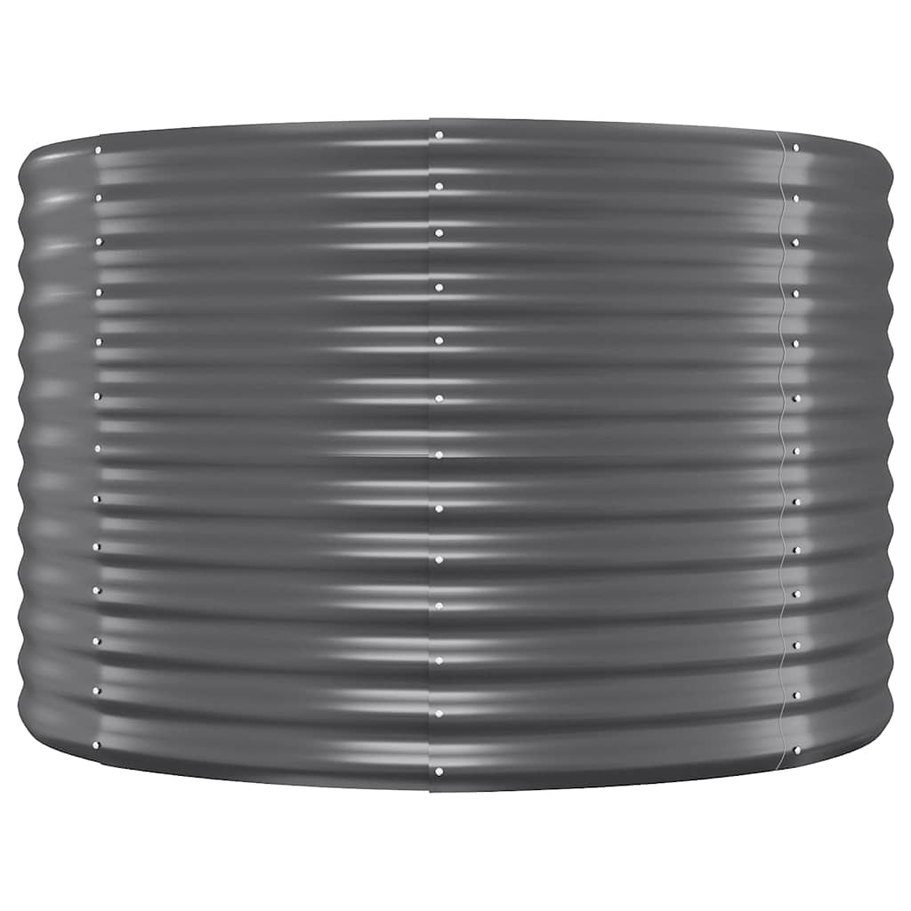 vidaXL Carré potager en acier galvanisé 322x100x68 cm anthracite