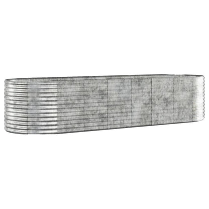 vidaXL Carré potager en acier galvanisé 322x100x68 cm Argenté