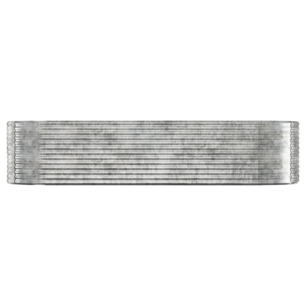 vidaXL Carré potager en acier galvanisé 322x100x68 cm Argenté
