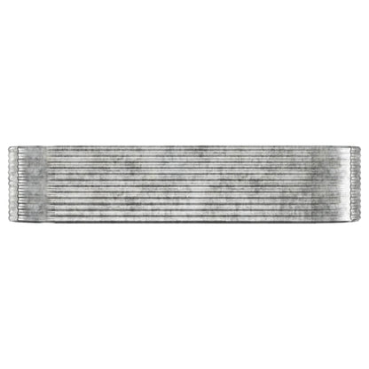 vidaXL Carré potager en acier galvanisé 322x100x68 cm Argenté