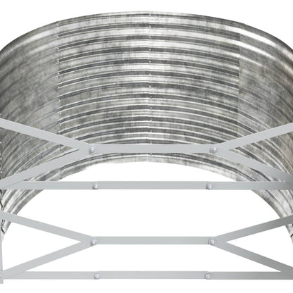 vidaXL Carré potager en acier galvanisé 322x100x68 cm Argenté