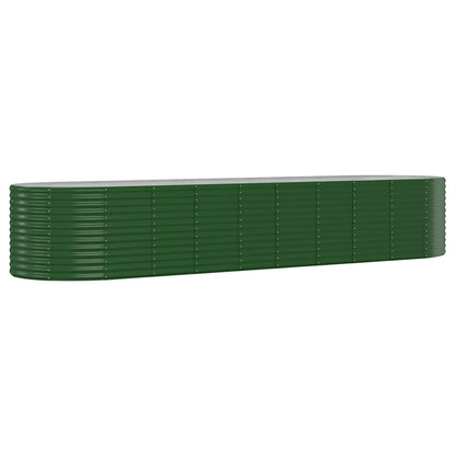 vidaXL Carré potager en acier galvanisé 396x100x68 cm vert