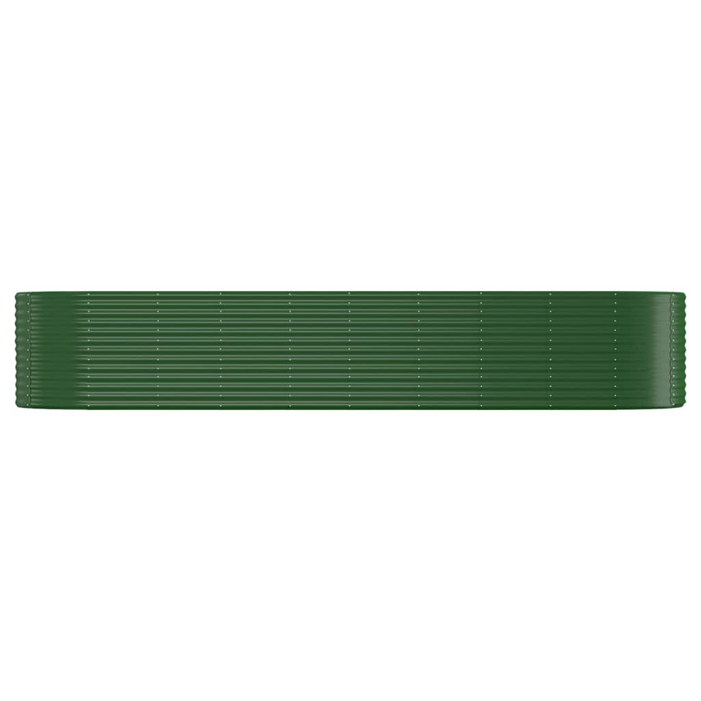 vidaXL Carré potager en acier galvanisé 396x100x68 cm vert