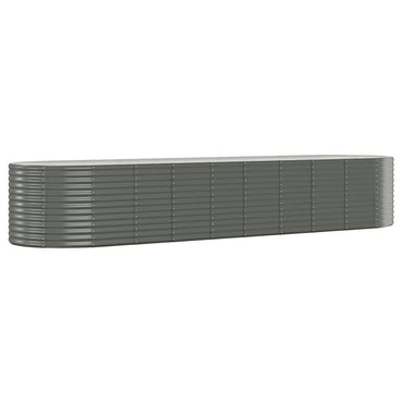vidaXL Carré potager en acier galvanisé 396x100x68 cm Gris