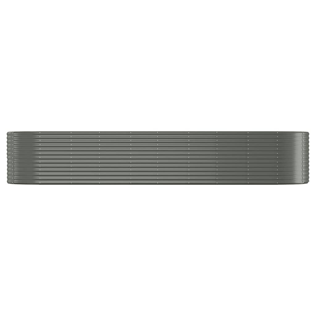 vidaXL Carré potager en acier galvanisé 396x100x68 cm Gris