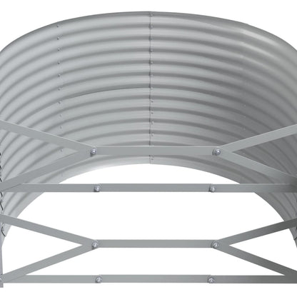 vidaXL Carré potager en acier galvanisé 396x100x68 cm Gris