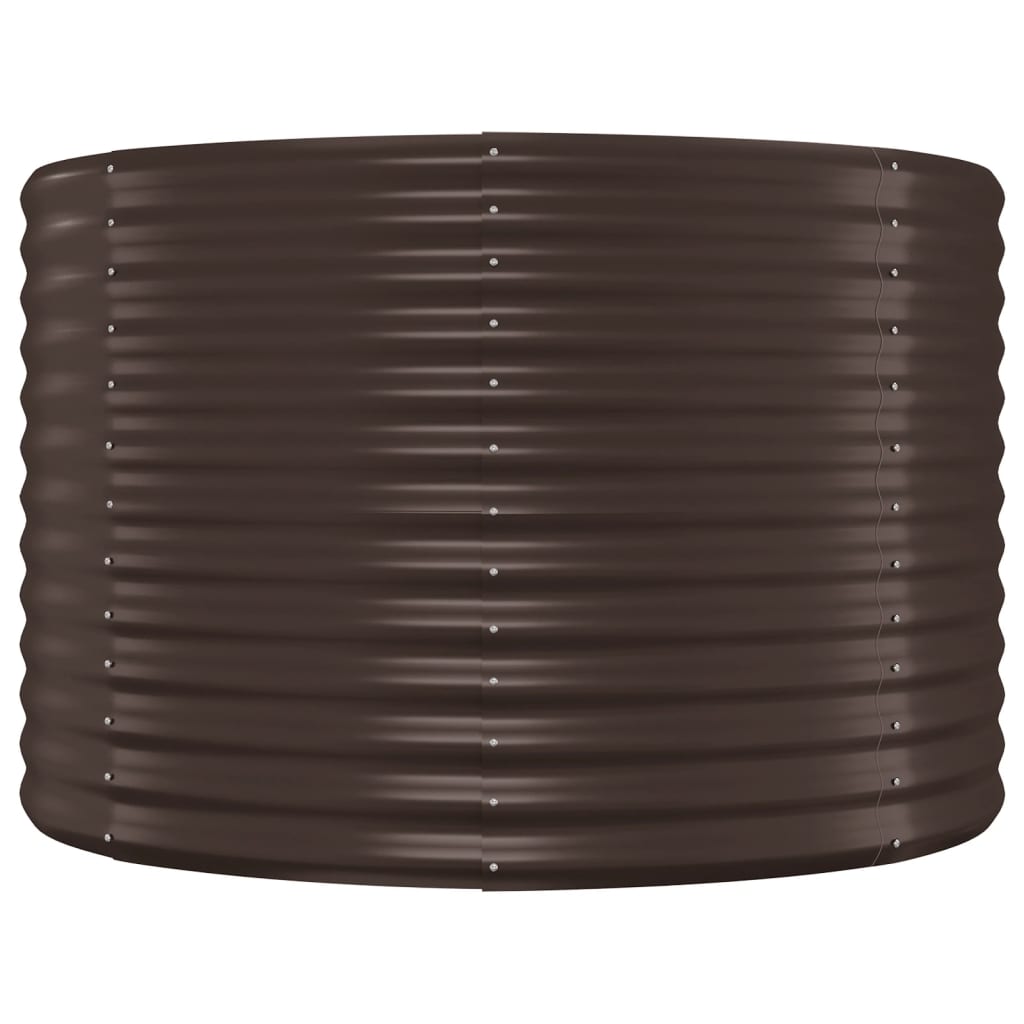vidaXL Carré potager en acier galvanisé 396x100x68 cm Marron