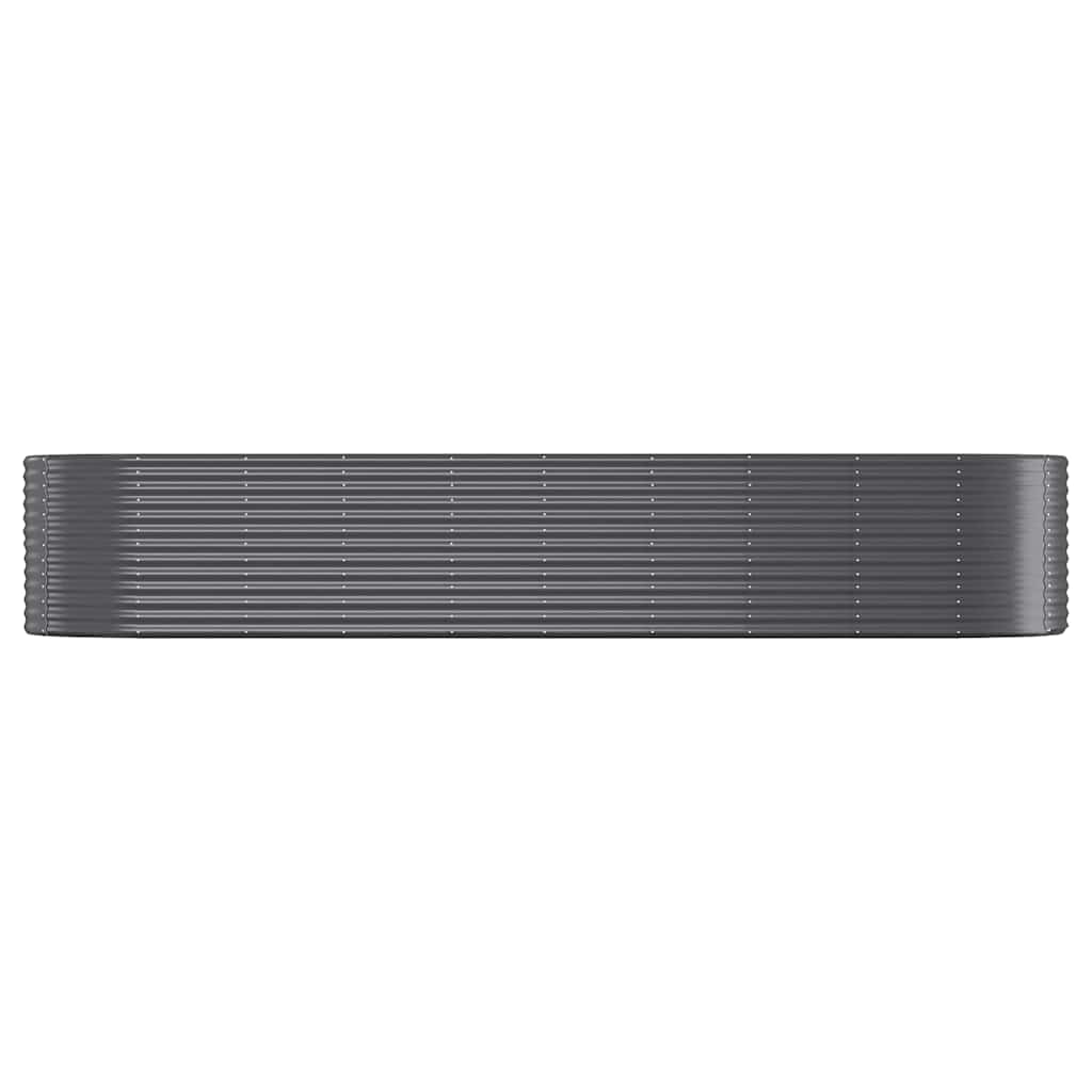 vidaXL Carré potager en acier galvanisé 396x100x68 cm anthracite