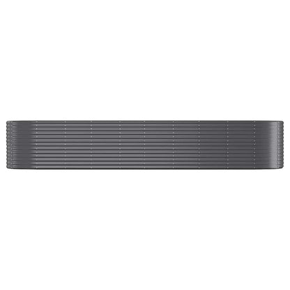 vidaXL Carré potager en acier galvanisé 396x100x68 cm anthracite