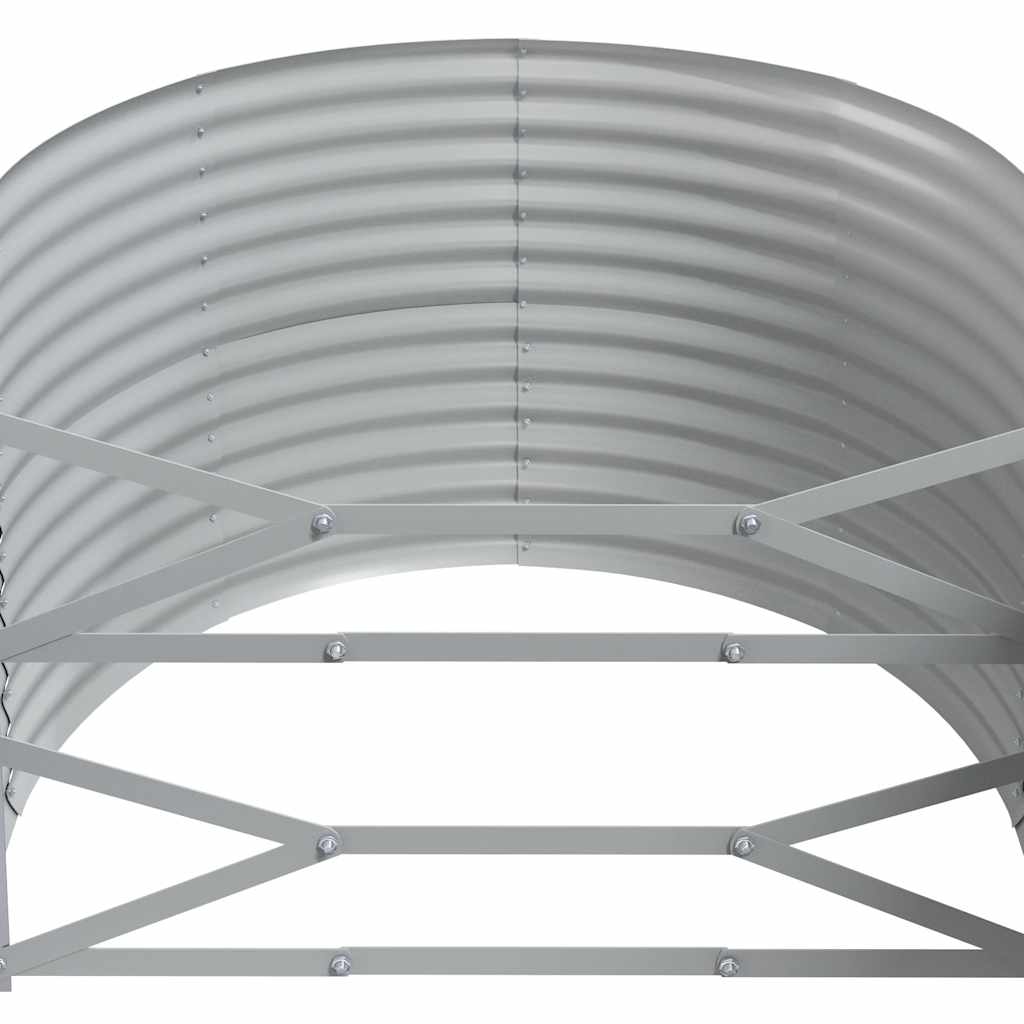 vidaXL Carré potager en acier galvanisé 396x100x68 cm anthracite