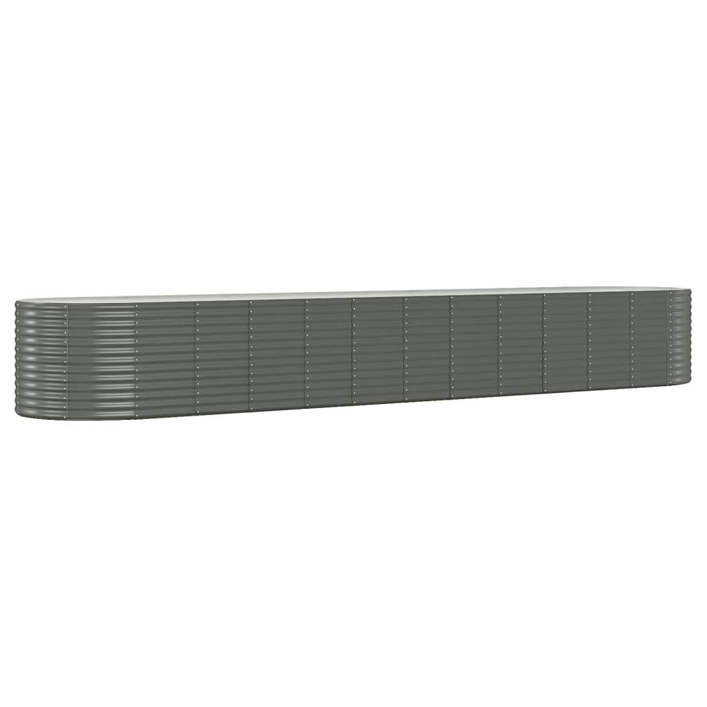 vidaXL Carré potager en acier enduit de poudre 507x100x68 cm Gris