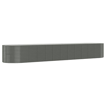 vidaXL Carré potager en acier enduit de poudre 507x100x68 cm Gris
