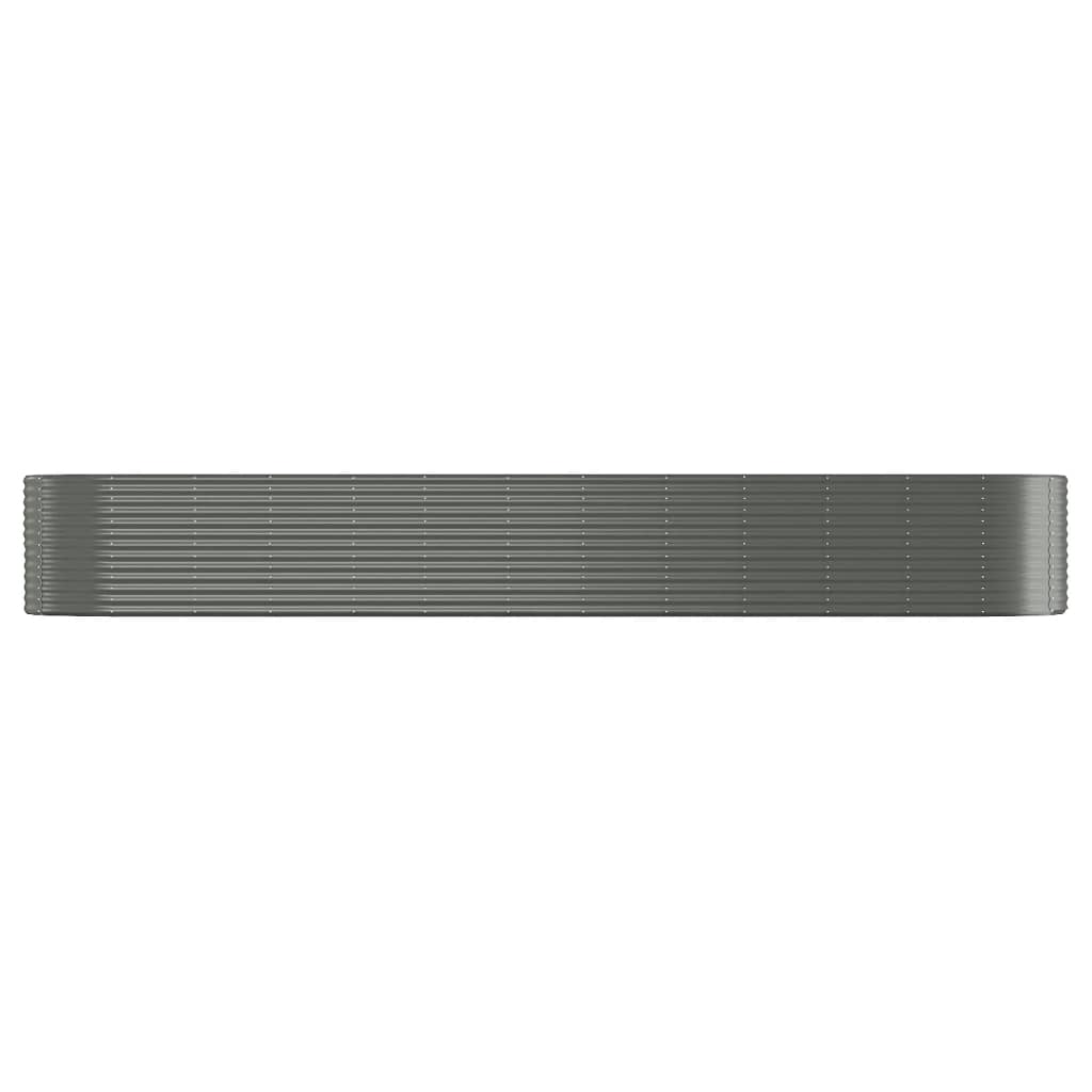 vidaXL Carré potager en acier enduit de poudre 507x100x68 cm Gris