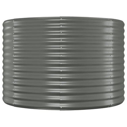 vidaXL Carré potager en acier enduit de poudre 507x100x68 cm Gris