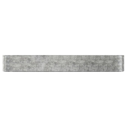 vidaXL Jardinière surélevée en acier poudré 507x100x68 cm Argenté